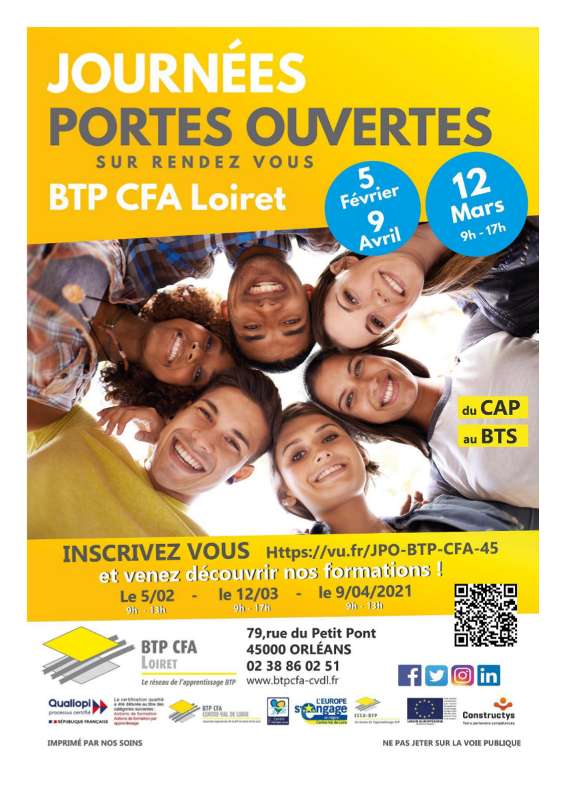 JPO BTP CFA CVDL Campus de Loiret - 2022