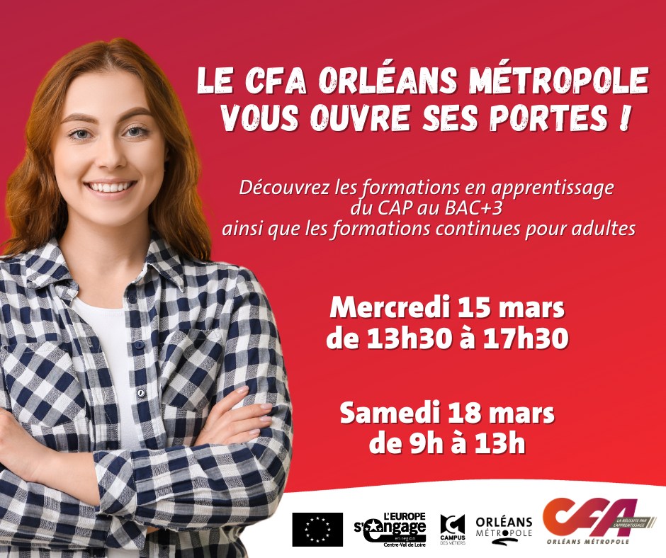 JOURNÉES PORTES OUVERTES CFA ORLÉANS MÉTROPOLE 2023